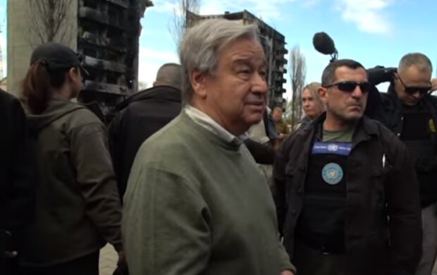 Sekretarz generalny ONZ Antonio Guterres na Ukrainie/YouTube @The Guardian