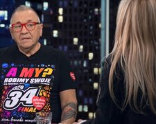 Jerzy Owsiak u Moniki Olejnik/YouTube @TVN24