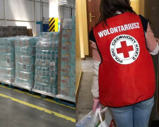 Polski Czerwony Krzyż pośredniczy w roznoszeniu darów/screen Facebook @Polski Czerwony Krzyż (PCK)