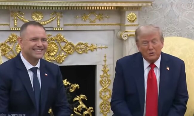 Donald Trump i Karol Nawrocki, screen Youtube @wp-pl