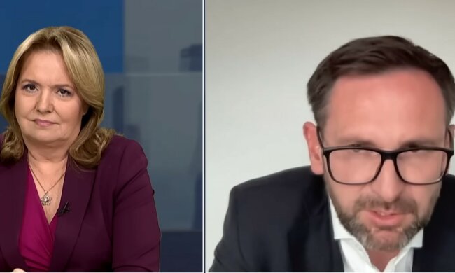 Danuta Holecka, Daniel Obajtek, źródło: YouTube/Telewizja Republika