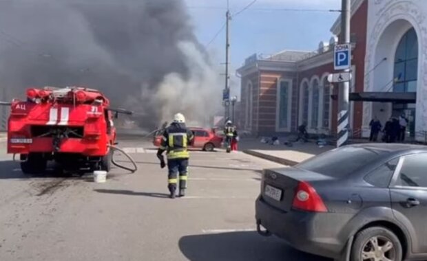 Atak na dworzec w Kramatorsku/YouTube @Infinity News