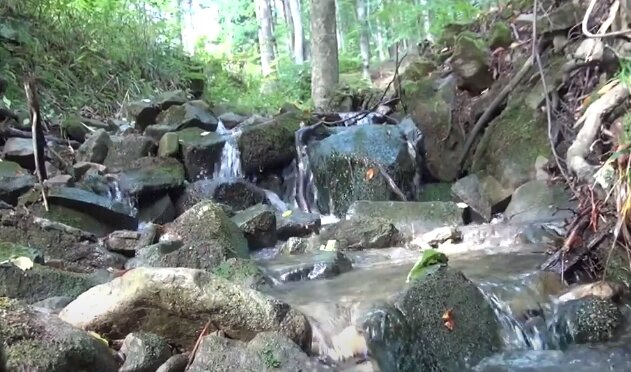 Strumień w górach. Źródło: Youtube