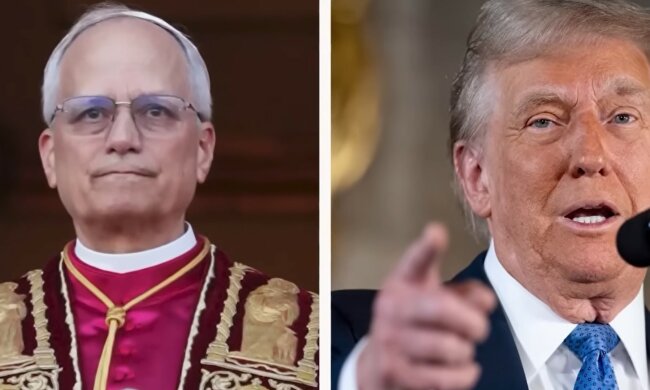 Leon XIV, Donald Trump, screen Youtube @wgntv