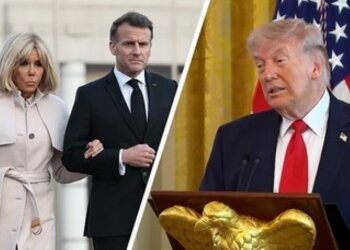 Brigitte i Emmanuel Macron, Donald Trump/YouTube