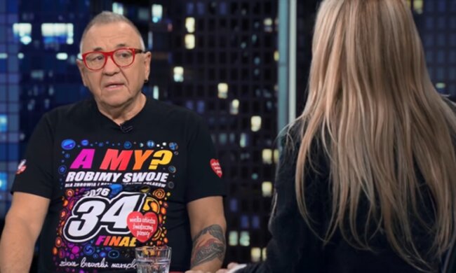 Jerzy Owsiak u Moniki Olejnik/YouTube @TVN24
