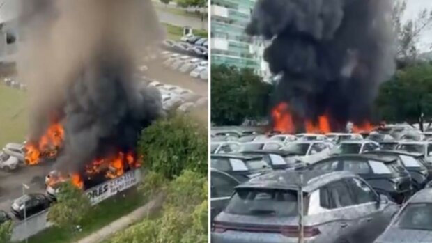 Dwa helikoptery zderzyły się w powietrzu nad miastem. Chwilę później runęły na ziemię. Są ofiary