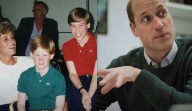 Diana, Harry, William, źródło: YouTube/ ITV