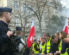 Protest rolników w Warszawie, screen Youtube @onetnews