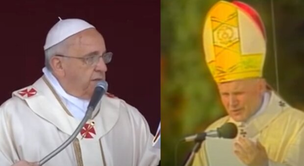 Papież Franciszek, Jan Paweł II/YouTube @TVP Info