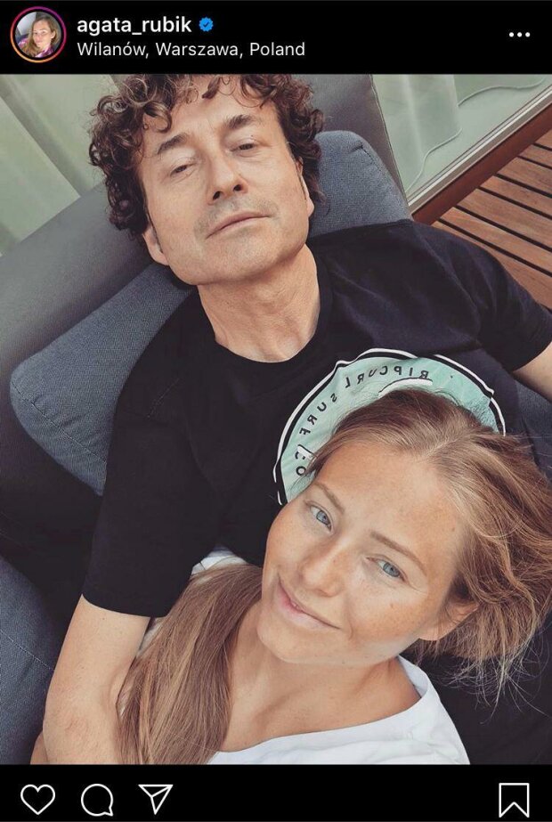 Agata Rubik z mężem (Instagram)