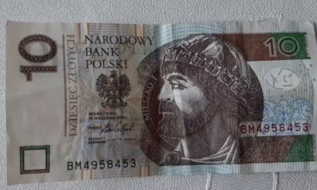 Banknot 10 zł. Źródło: Youtube