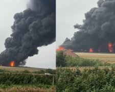 Pożar zakładu recyklingu w Rzeczycy Ziemiańskiej/Facebook @lublin 112