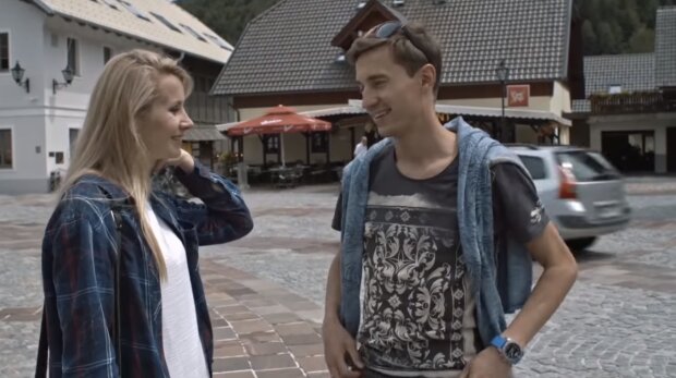 Kamil Stoch i Ewa Bilan-Stoch. Źródło: Youtube Eurosport Polska