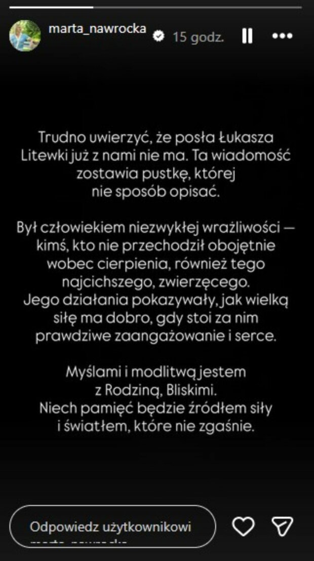 Relacja Marty Nawrockiej/Instagram