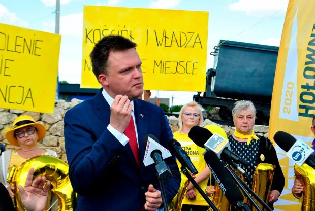Szymon Hołownia przemówił do Warszawiaków, źródło: Wyborcza