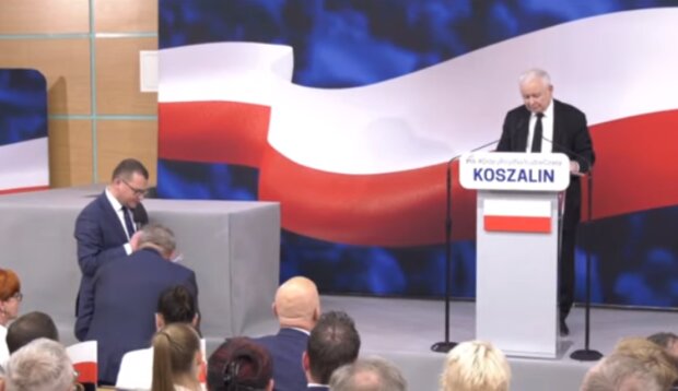 Jarosław Kaczyński w Koszalinie/YouTube @Janusz Jaskółka