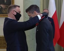 Andrzej Duda i Robert Lewandowski. Źródło: Youtube Prezydent.pl
