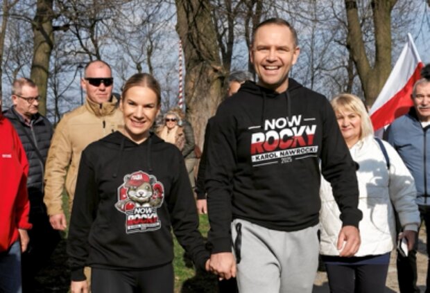 Marta Nawrocka i Karol Nawrocki/YouTube @naTemat.pl