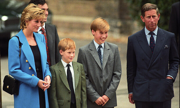 Księżna Diana z mężem Karolem oraz synami