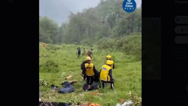 helikopter runął na ziemię, screen X @assamtribuneoff