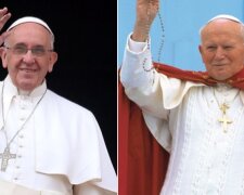 Papież Franciszek i Jan Paweł II. Źródło: tvp.pl