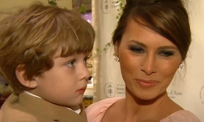 Barron, Melania Trump, źródło: YouTube/ Entertainment Tonight