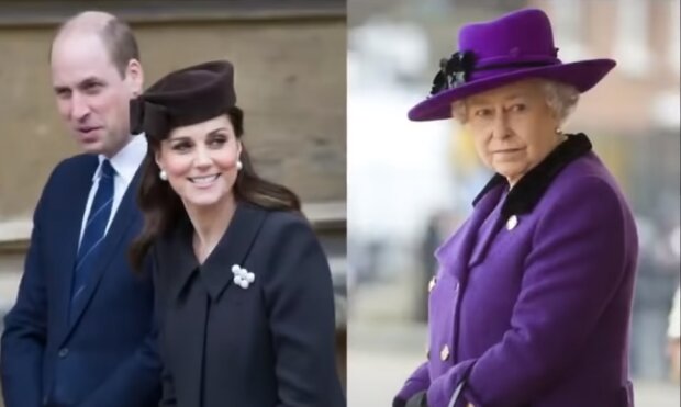 Królowa Elżbieta II, książę William i księżna Kate/YouTube @Gwiazda Polska