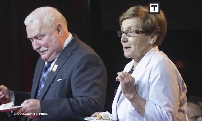 Danuta Wałęsa, Lech Wałęsa. Źródło: Youtube Super Reporter