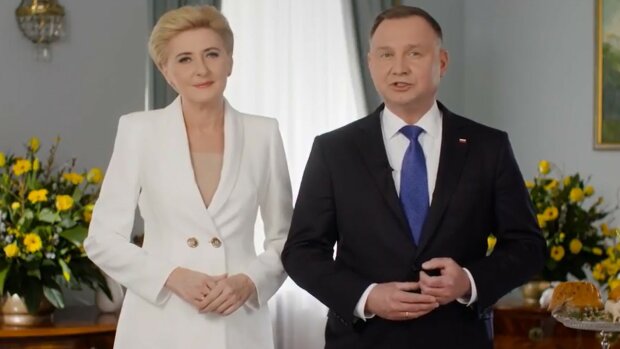 Agata Duda i Andrzej Duda, screen Youtube @natematpl