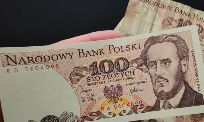 Banknot PRL, screen Youtube @zakapiorprl