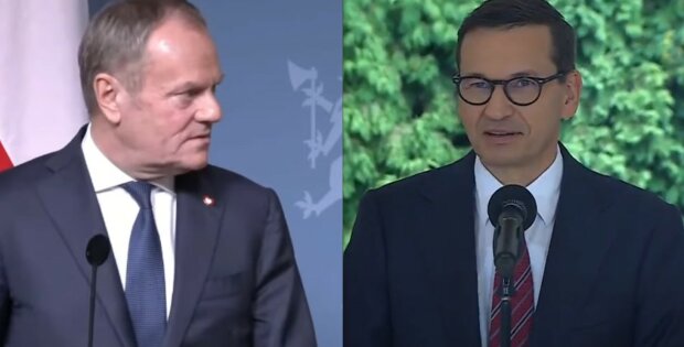 Tusk, Morawiecki, źródło: YouTube/Janusz Jaskółka