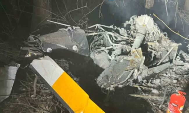 Szczątki śmigłowca,screen Youtube @Telewizja_Republika