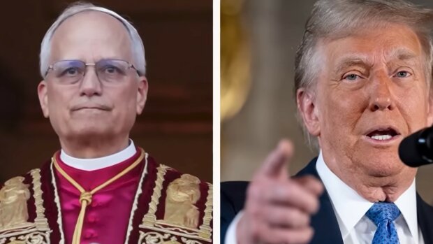 Leon XIV, Donald Trump, screen Youtube @wgntv