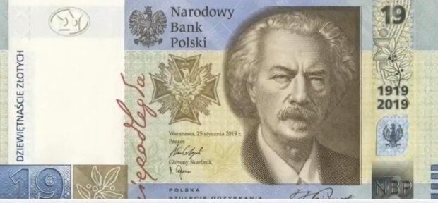 Banknot 19 zł. Źródło: Youtube