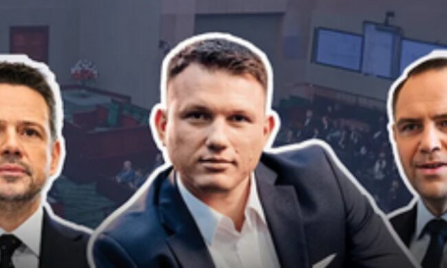 Rafał Trzaskowski, Sławomir Mentzen, Karol Nawrocki/YouTube @Sławomir Mentzen