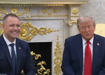 Donald Trump i Karol Nawrocki, screen Youtube @wp-pl