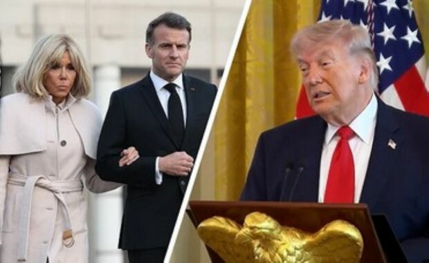 Brigitte i Emmanuel Macron, Donald Trump/YouTube