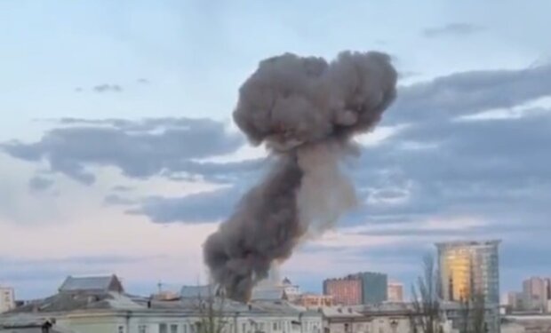 Wybuchu w Kijowie/Twitter @osinttv
