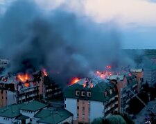 pożar w Ząbkach, screen Youtube @wp-pl