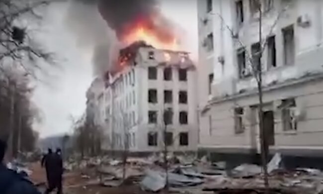 Zbombardowane budynki w Ukrainie/YouTube @Wirtualna Polska