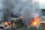 pożar w Ząbkach, screeen Youtube @WawaHotNews24