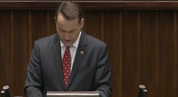 Radosław Sikorski, screen Youtube @RadoslawSikorski