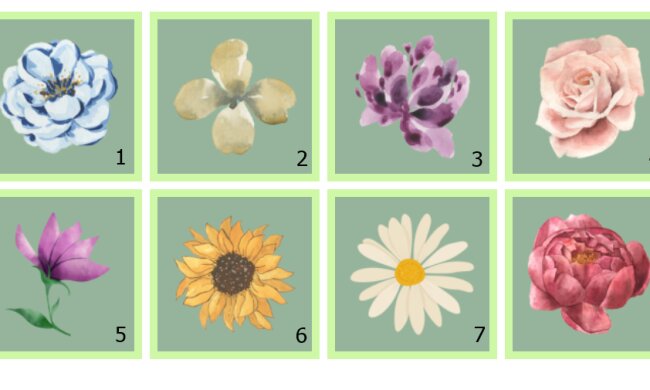 Wybierz kwiat, a powiemy Ci, jaki jest Twój stan emocjonalny. Daj sobie czas na zastanowienie