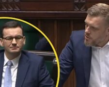 Mateusz Morawiecki, Adrian Zandberg/YouTube @Onet News