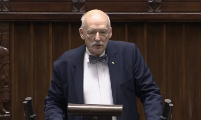 Janusz Korwin-Mikke. Źródło: youtube.com