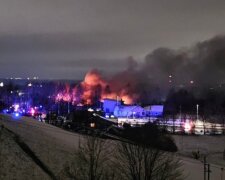 Samolot spadł na budynek  w Wilnie/Twitter @United Alerts