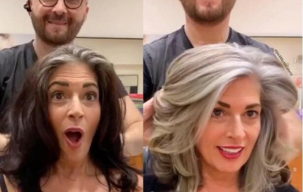 Stylistka czyni cuda z klientami o siwych włosach. Jedenaście niesamowitych przekształceń