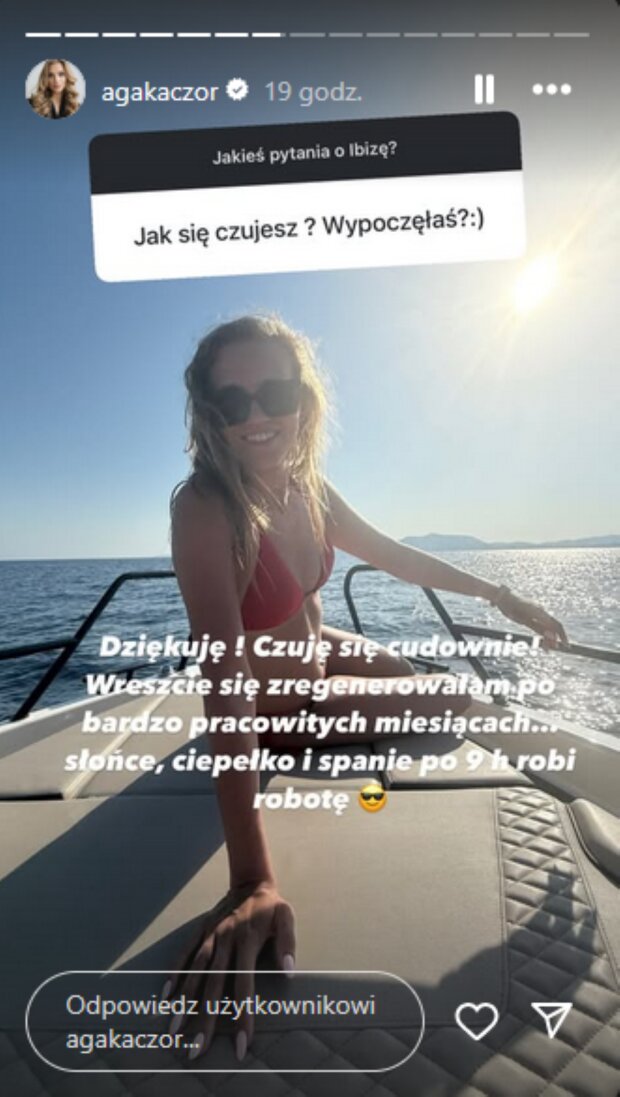 Relacja Agnieszki Kaczorowskiej/Instagram