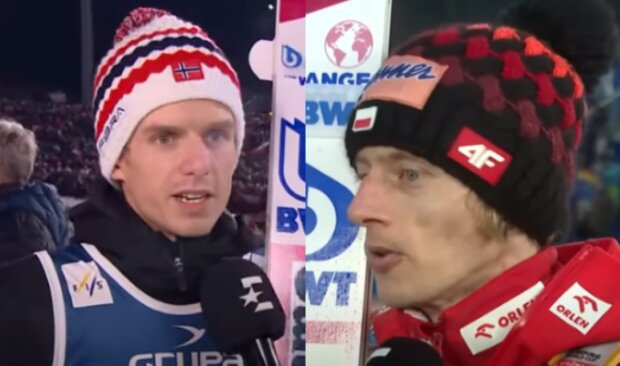 Halvor Egner Granerud, Dawid Kubacki/YouTube @Eurosport Polska